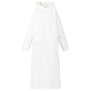 vidaXL Odeja s kapuco Bela l Flis in flanel