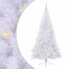 vidaXL Umestno božično drevo med 300 LED Bela 180 cm PVC in jeklo