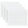 vidaXL Vrata za omarico z letvicami 4 kosi bela 39,5x49,4 cm borovina