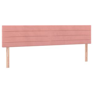 vidaXL Posteljno vzglavje roza 160x5x78/88 cm žamet