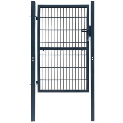 vidaXL 2D ograjna vrata (enojna) antracitno siva 106x230 cm