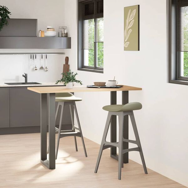 vidaXL Noge za barsko mizo v obliki črke U 2 kosa antracit 50 x (100-101) cm jeklo