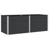 vidaXL Vrtna visoka greda Črna 250 x 100 x 91 cm WPC in aluminij