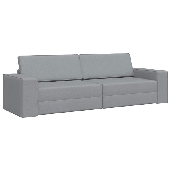 vidaXL Sofa postelja 200cm Svetlo siva blago