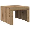 vidaXL Klubska miza Umetni hrast 50 x 50 x 35 cm Inženirski les