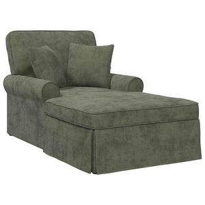 vidaXL Naslonjač z krilom z blazino Zelena 157 x 91 x 91 cm ARES