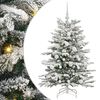 vidaXL Umetno Zložljivo Božično Drevo Bela 120 cm PE in PVC
