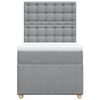 vidaXL Box spring postelja z vzmetnico svetlo siv 100x200 cm blago