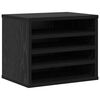 vidaXL Organizator za mizo Črna Orehovina 36 x 26 x 29,5 cm