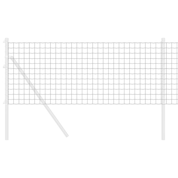 vidaXL Evropska ograja Siva 0.6 x 50 m PVC prevlečen železo