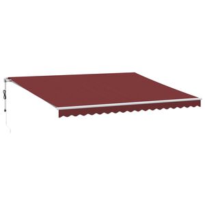 vidaXL Avtomatsko zložljiva tenda LED bordo 450x350 cm