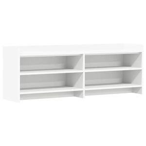vidaXL TV omarica 135 x 33 x 47 cm Bela Inženirski les