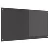 vidaXL Zaščita za kuhinjo Temno siva 110 x 60 x 0,6 cm kaljeno steklo