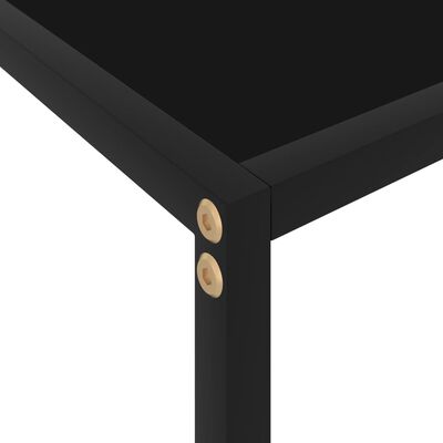 vidaXL Konzolna mizica črna 120x35x75 cm kaljeno steklo