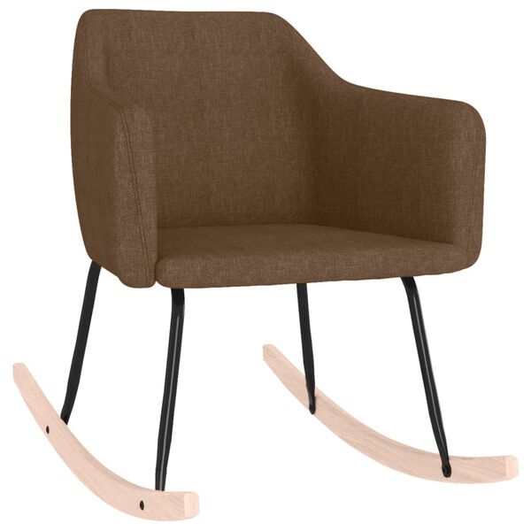 vidaXL Gugalni stol rjavo blago