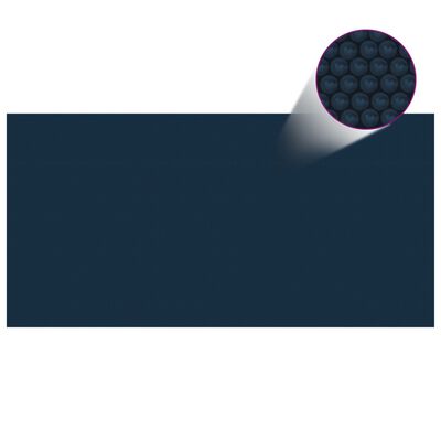 vidaXL Plavajoča PE solarna folija za bazen 400x200 cm črna in modra
