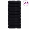 vidaXL Gostinska brisača SOLUND 50 kos Črna 50 x 100 cm 550 gsm