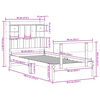 vidaXL Knjižna postelja brez vzmetnice bela 90x190 cm trdna borovina
