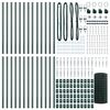 vidaXL Ograja s stebrom Zelena 0,4 x 50 m Jeklo in PVC