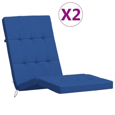 vidaXL Blazine za ležalnike 2 kosa kraljevsko modra oxford tkanina