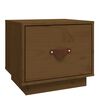 vidaXL Nočna omarica medeno rjava 40x34x35 cm trdna borovina