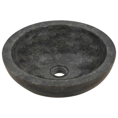 vidaXL Kopalniška omarica iz tikovine z umivalnikoma črn marmor