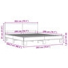 vidaXL Posteljni okvir dimljeni hrast 200x200 cm inž. les in kovina