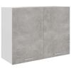 vidaXL Viseča omarica betonsko siva 80x31x60 cm inženirski les