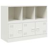 vidaXL Komoda bela 99x39x73 cm jeklo