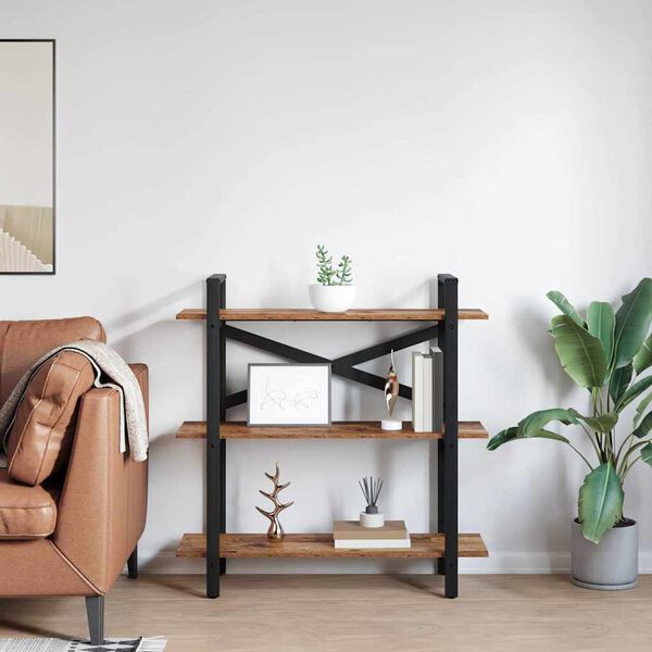 vidaXL Knjižna polica Star les 100 x 33,5 x 102 cm Konstruiran les