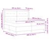 vidaXL Postelja z žimnico Box Spring Svetlo siva 200 x 200 cm blago