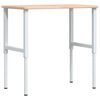 vidaXL Delovna miza 100x60x(71,5-98) cm trdna hrastovina pravokotna