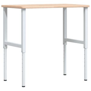 vidaXL Delovna miza 100x60x(71,5-98) cm trdna hrastovina pravokotna
