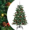 vidaXL Umestno božično drevo Zelena 150 cm PVC, kovina in plastika