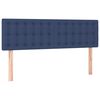 vidaXL Posteljno vzglavje modra 144x5x78/88 cm blago