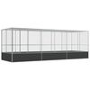 vidaXL Voliera s podalj&scaron;kom srebrna 625x207x212 cm jeklo
