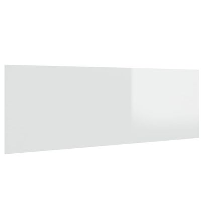 vidaXL Posteljno vzglavje visok sijaj belo 240x1,5x80 cm konstr. les