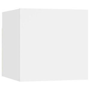vidaXL Nočna omarica bela 30,5x30x30 cm iverna plo&scaron;ča