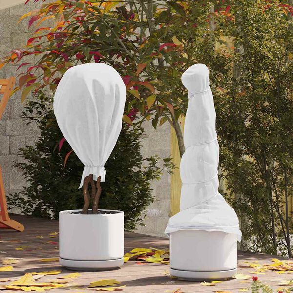 vidaXL Fleece za za&scaron;čito rastlin pred zmrzaljo Bela 20 x 1,6 m