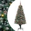 vidaXL Umestno božično drevo Zelena 180 cm PVC in Jeklo in Plastika