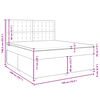 vidaXL Box spring postelja z vzmetnico krem 180x200 cm blago
