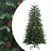 vidaXL Artificial Hinged Christmas Tree 180 cm 300 LED Toplo bela