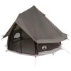 vidaXL Tipi &scaron;otor s streho Rjava siva 250 x 250 cm Poliester in jeklo