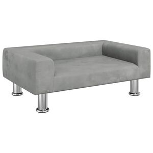 vidaXL Otro&scaron;ki kavč svetlo siv 70x45x26,5 cm žamet