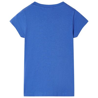 Otroška majica s kratkimi rokavi kobaltno modra 92