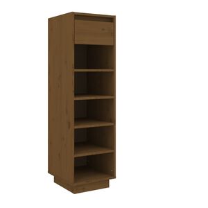 vidaXL Omarica za čevlje medeno rjava 30x34x105 cm trdna borovina