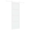vidaXL Drsna vrata ORKDAL 83 x 232 cm Trdna borovina Bela