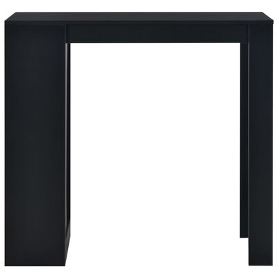 vidaXL Barska miza s polico 110x50x103 cm črna