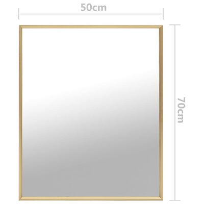 vidaXL Ogledalo zlato 70x50 cm