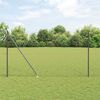 vidaXL Ograja s stebrom Siva 1,6 x 10 m Jeklo in PVC